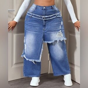 Distressed Blue Women's Jeans
